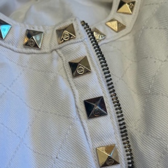 Michael Koss White Denim Jacket, Sz XS - Picture 9 of 9